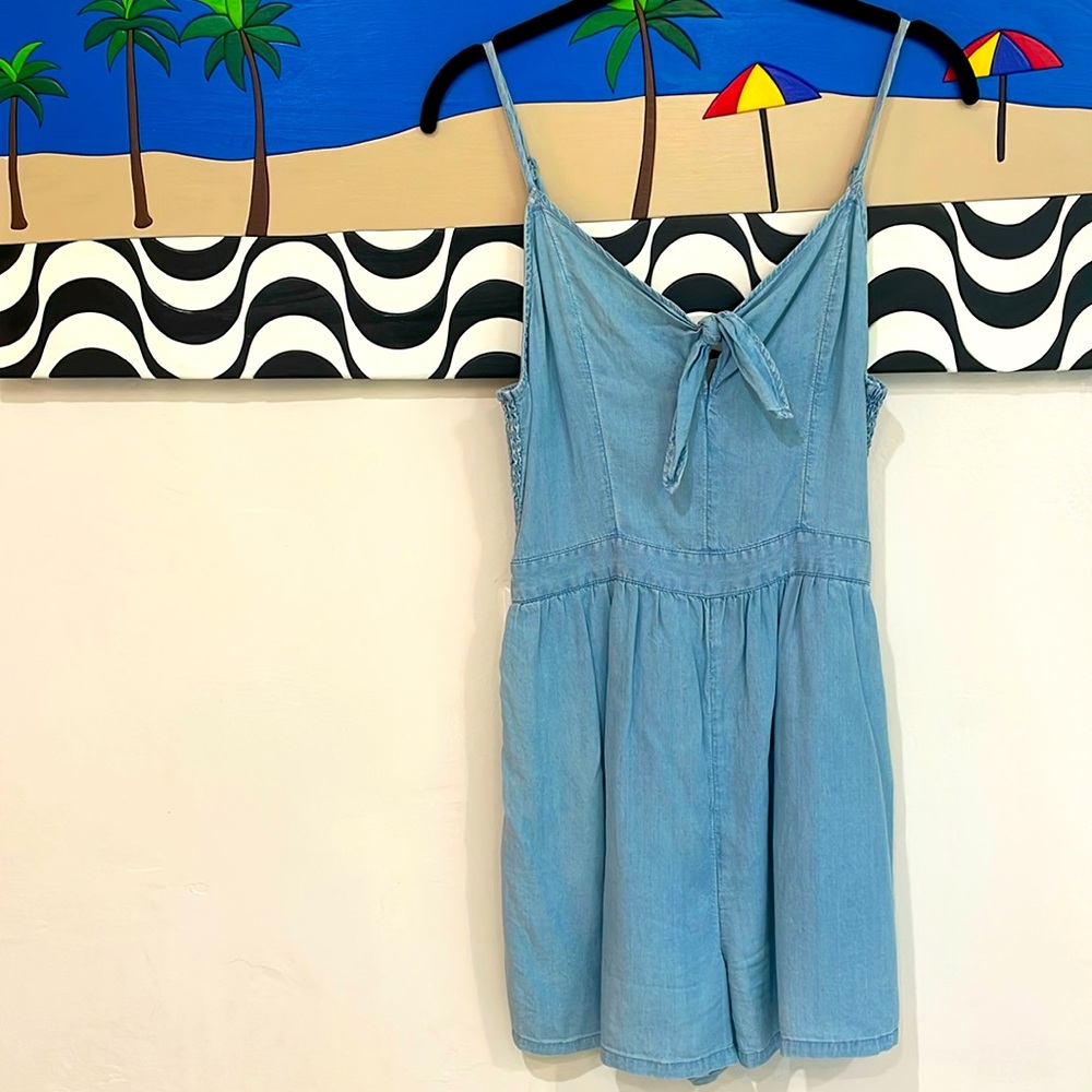 Aerie chambray romper size S
